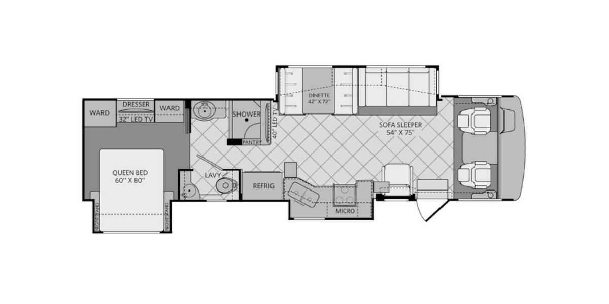 2015 Fleetwood Bounder Ford 34T Class A at Luxury RV's of Arizona STOCK# U913 Floor plan Layout Photo
