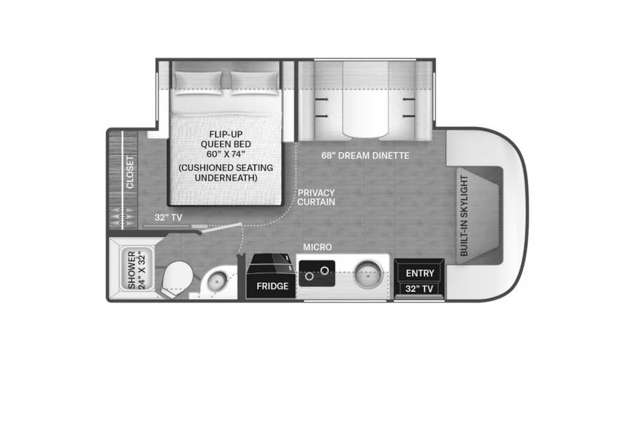 2023 Thor Gemini AWD 23TW Class B Plus at Luxury RV's of Arizona STOCK# M169 Floor plan Layout Photo