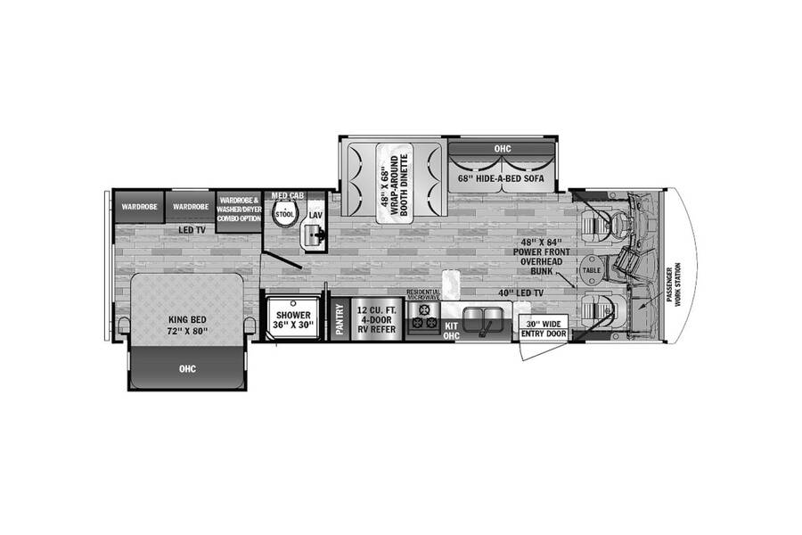 2021 FR3 30DS Class A at Luxury RV's of Arizona STOCK# U982 Floor plan Layout Photo