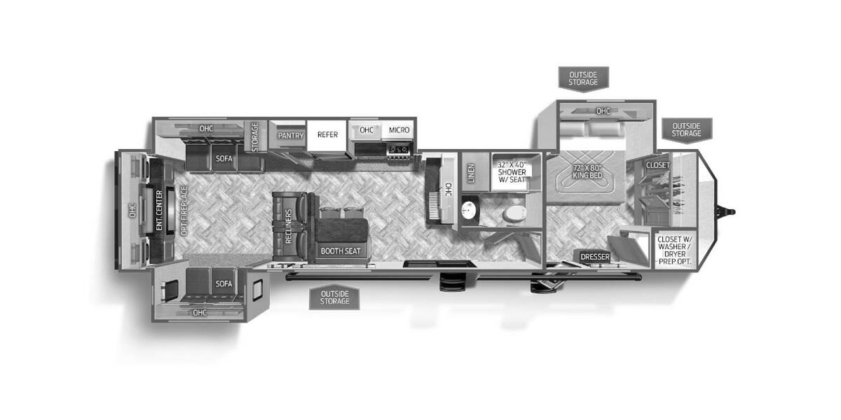 2023 Palomino Puma Destination 38DEN Travel Trailer at Luxury RV's of Arizona STOCK# T887 Floor plan Layout Photo