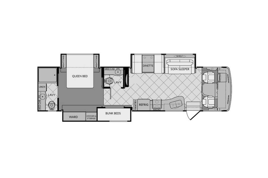 2014 Fleetwood Bounder 36H Class A at Luxury RV's of Arizona STOCK# U959 Floor plan Layout Photo