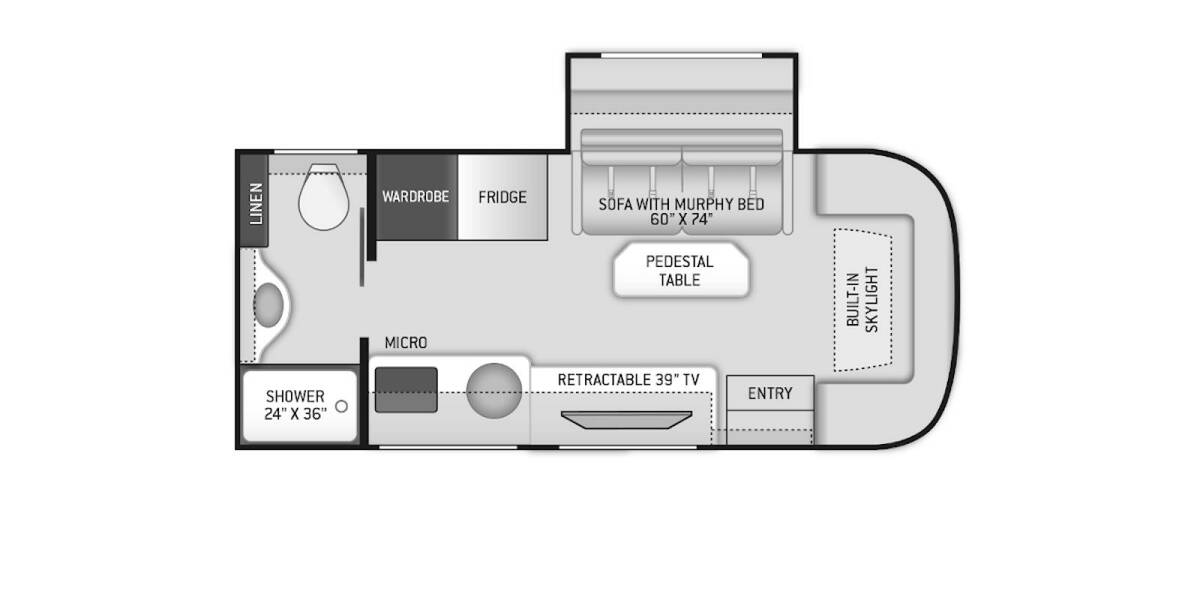 2021 Thor Gemini AWD 23TE Class B Plus at Luxury RV's of Arizona STOCK# U984 Floor plan Layout Photo