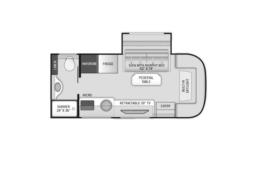 2021 Thor Gemini AWD 23TE Class B Plus at Luxury RV's of Arizona STOCK# U984 Floor plan Layout Photo