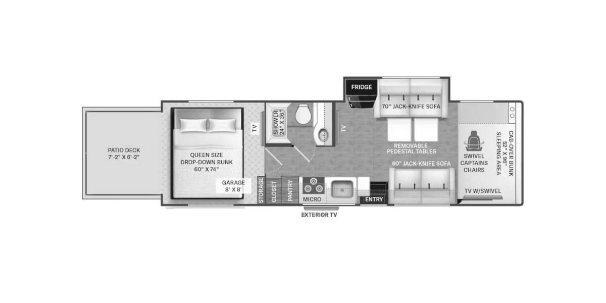 2023 Thor Outlaw Ford Toy Hauler 29J Class C at Luxury RV's of Arizona STOCK# M172 Floor plan Layout Photo