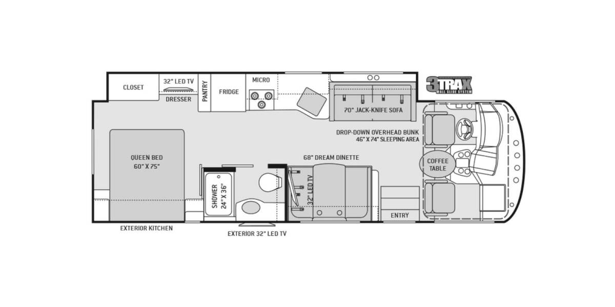 2017 Thor A.C.E. Ford 29.5 Class A at Luxury RV's of Arizona STOCK# u968 Floor plan Layout Photo