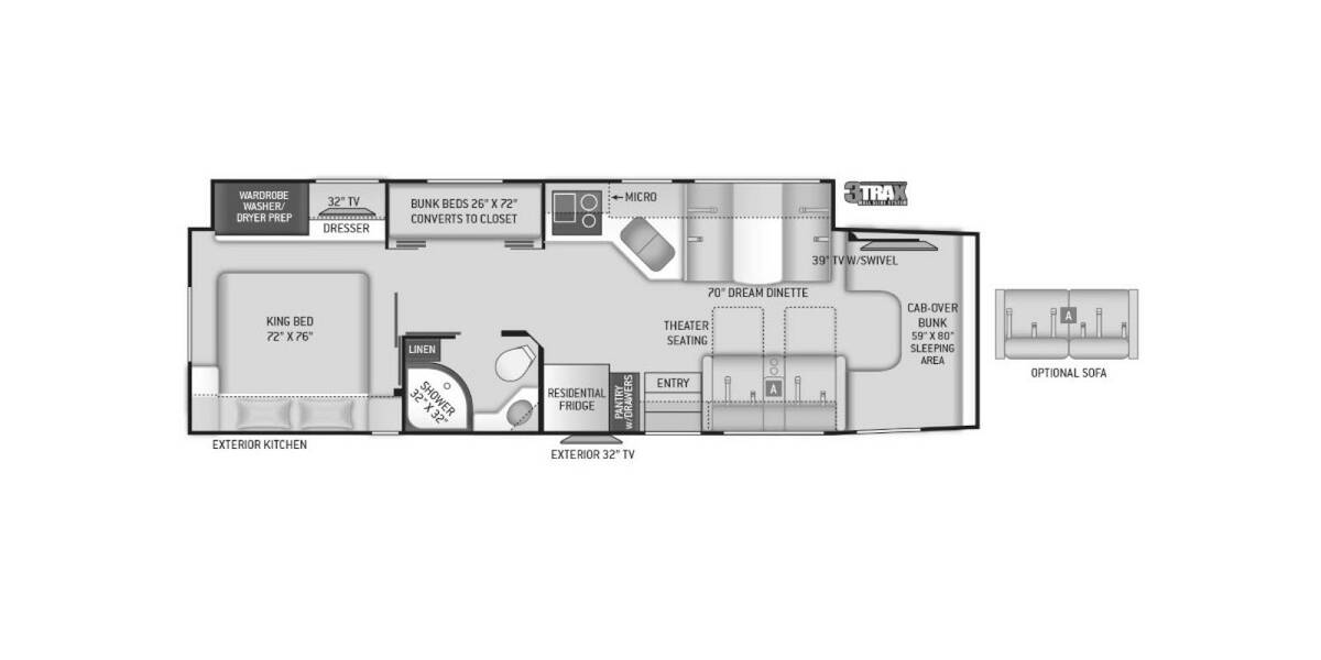 2022 Thor Magnitude Super C RS36 Super C at Luxury RV's of Arizona STOCK# U991 Floor plan Layout Photo