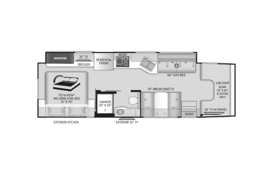 2021 Thor Magnitude Super C SV34 Super C at Luxury RV's of Arizona STOCK# C330 Floor plan Layout Photo