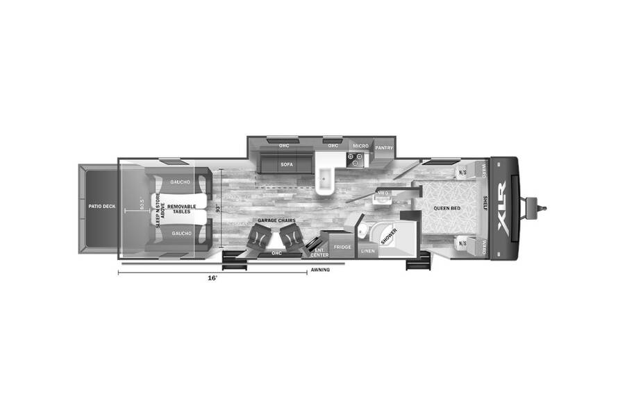 2023 XLR Hyperlite HD 3016 Travel Trailer at Luxury RV's of Arizona STOCK# T897 Floor plan Layout Photo