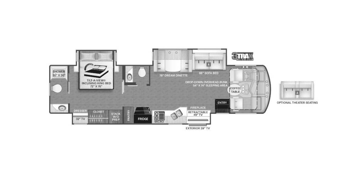 2023 Thor Challenger Ford 37FH Class A at Luxury RV's of Arizona STOCK# M175 Floor plan Layout Photo