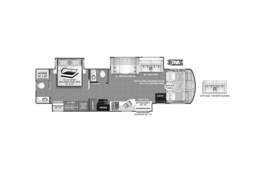 2023 Thor Challenger 37FH Class A at Luxury RV's of Arizona STOCK# M175 Floor plan Layout Photo