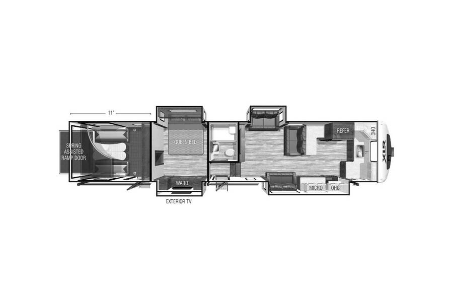 2022 XLR Nitro 407 Fifth Wheel at Luxury RV's of Arizona STOCK# T899 Floor plan Layout Photo