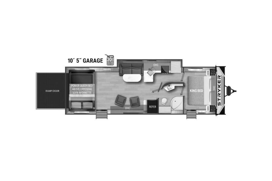 2023 Cruiser RV Stryker 2916 Travel Trailer at Luxury RV's of Arizona STOCK# T903 Floor plan Layout Photo