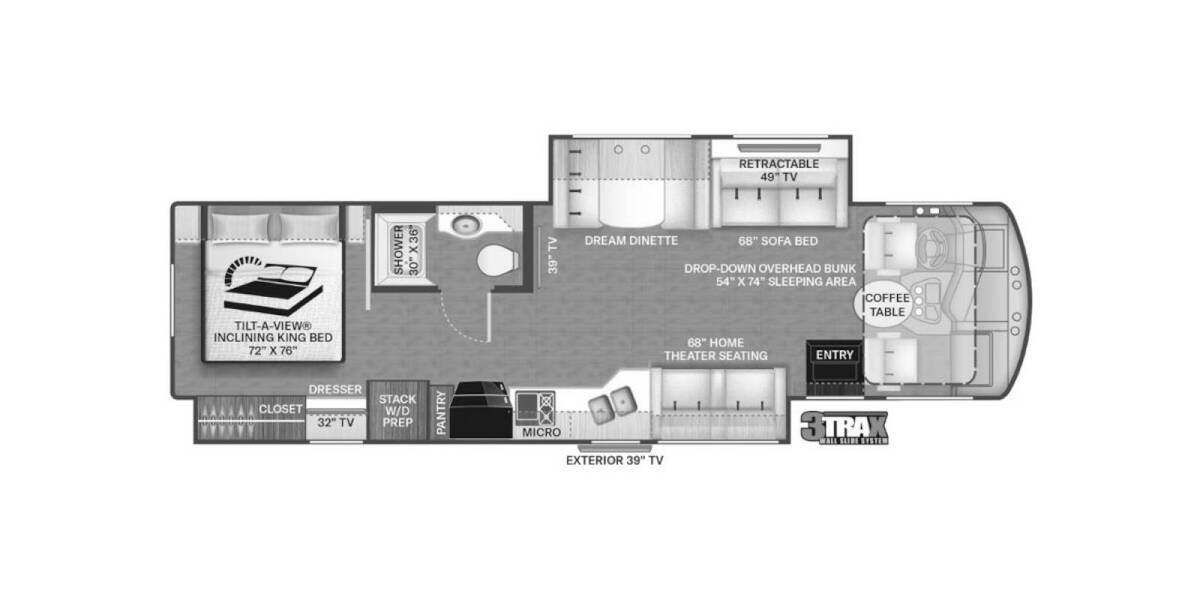 2023 Thor Challenger Ford F-53 35MQ Class A at Luxury RV's of Arizona STOCK# M182 Floor plan Layout Photo