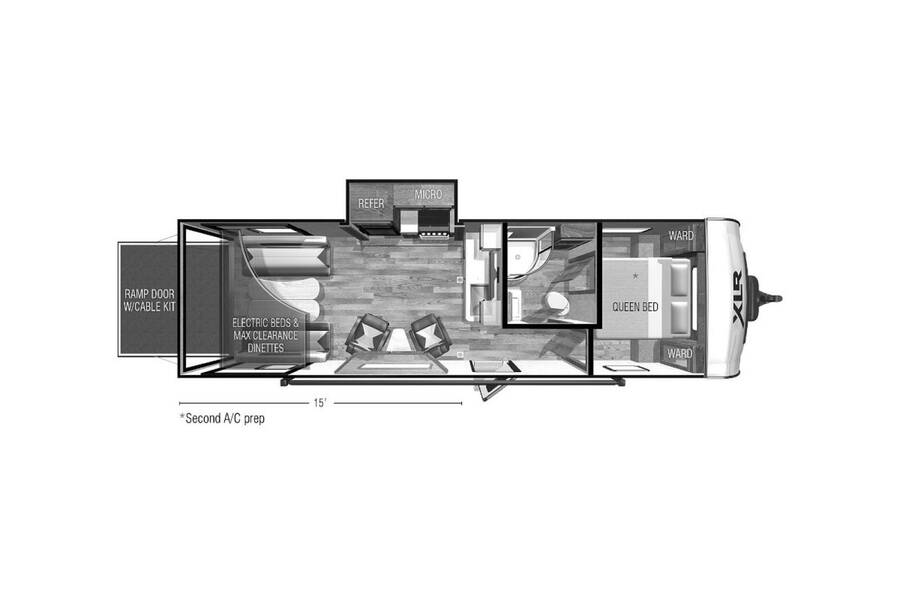 2022 XLR Hyperlite HD 2815 Travel Trailer at Luxury RV's of Arizona STOCK# T864 Floor plan Layout Photo