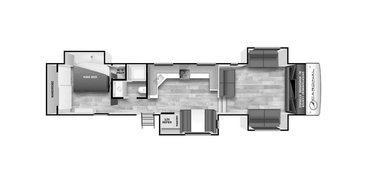 2024 Cardinal Red 35FL Fifth Wheel at Luxury RV's of Arizona STOCK# T928 Floor plan Layout Photo