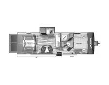 2024 XLR Hyperlite Toy Hauler 2815 Travel Trailer at Luxury RV's of Arizona STOCK# T933 Floor plan Image