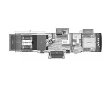 2024 XLR Nitro Toy Hauler 351 Fifth Wheel at Luxury RV's of Arizona STOCK# T942 Floor plan Image