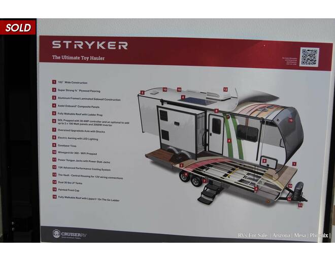 2024 Cruiser RV Stryker Toy Hauler 2916 Travel Trailer at Luxury RV's of Arizona STOCK# T946 Photo 28