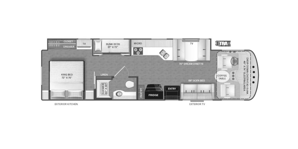 2024 Thor Luminate Ford F-53 BB35 Class A at Luxury RV's of Arizona STOCK# M196 Floor plan Layout Photo