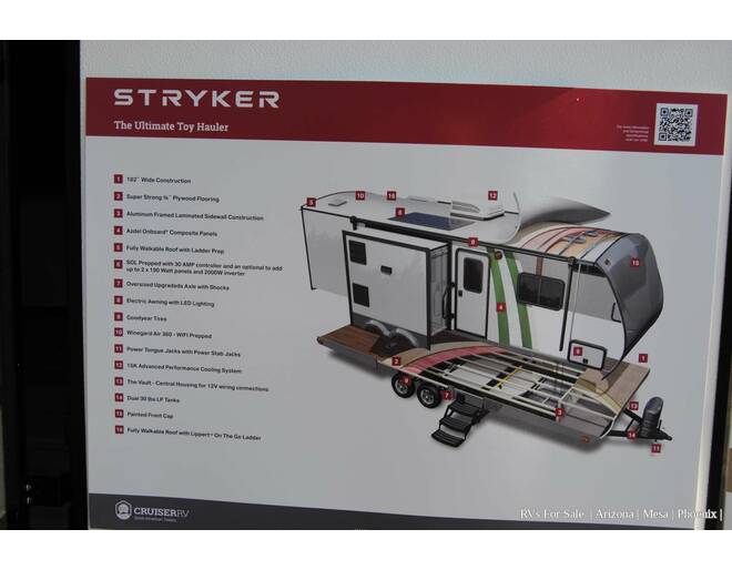2024 Cruiser RV Stryker Toy Hauler 2916 Travel Trailer at Luxury RV's of Arizona STOCK# T968 Photo 28