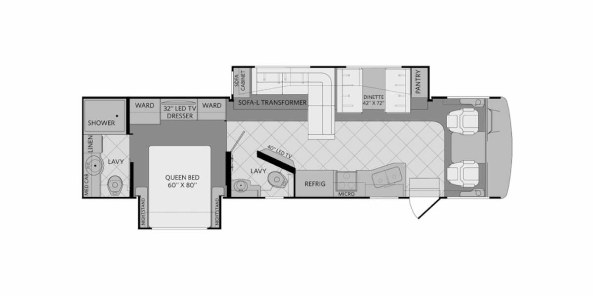 2016 Fleetwood Bounder Ford 35K Class A at Luxury RV's of Arizona STOCK# U1137 Floor plan Layout Photo